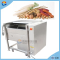 Lavadora de cepillo comercial industrial de frutas y verduras de 500kg / h